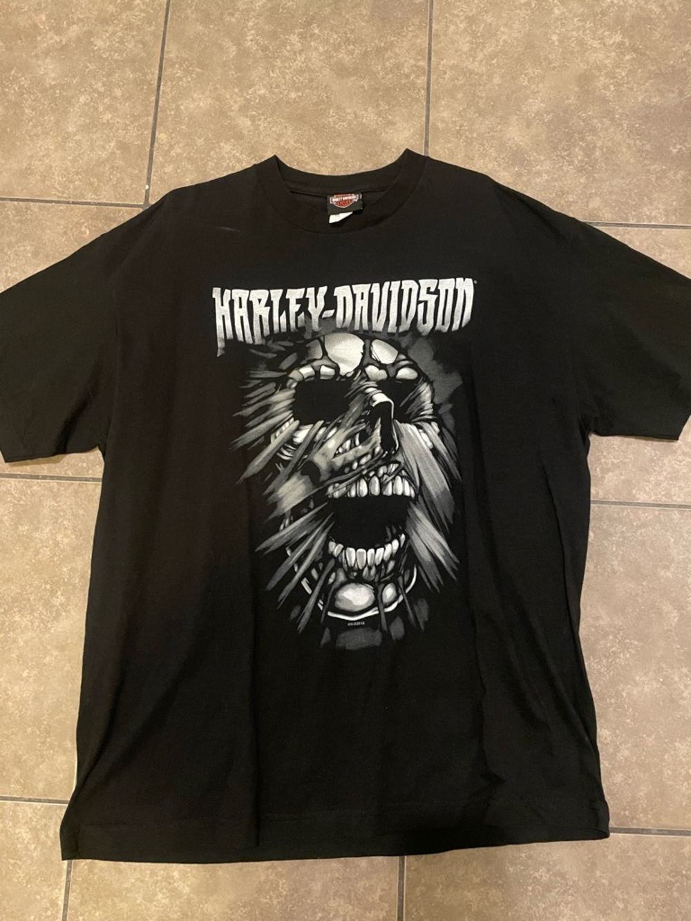 Harley-Davidson Black Short-Sleeve Skull Graphic Tee